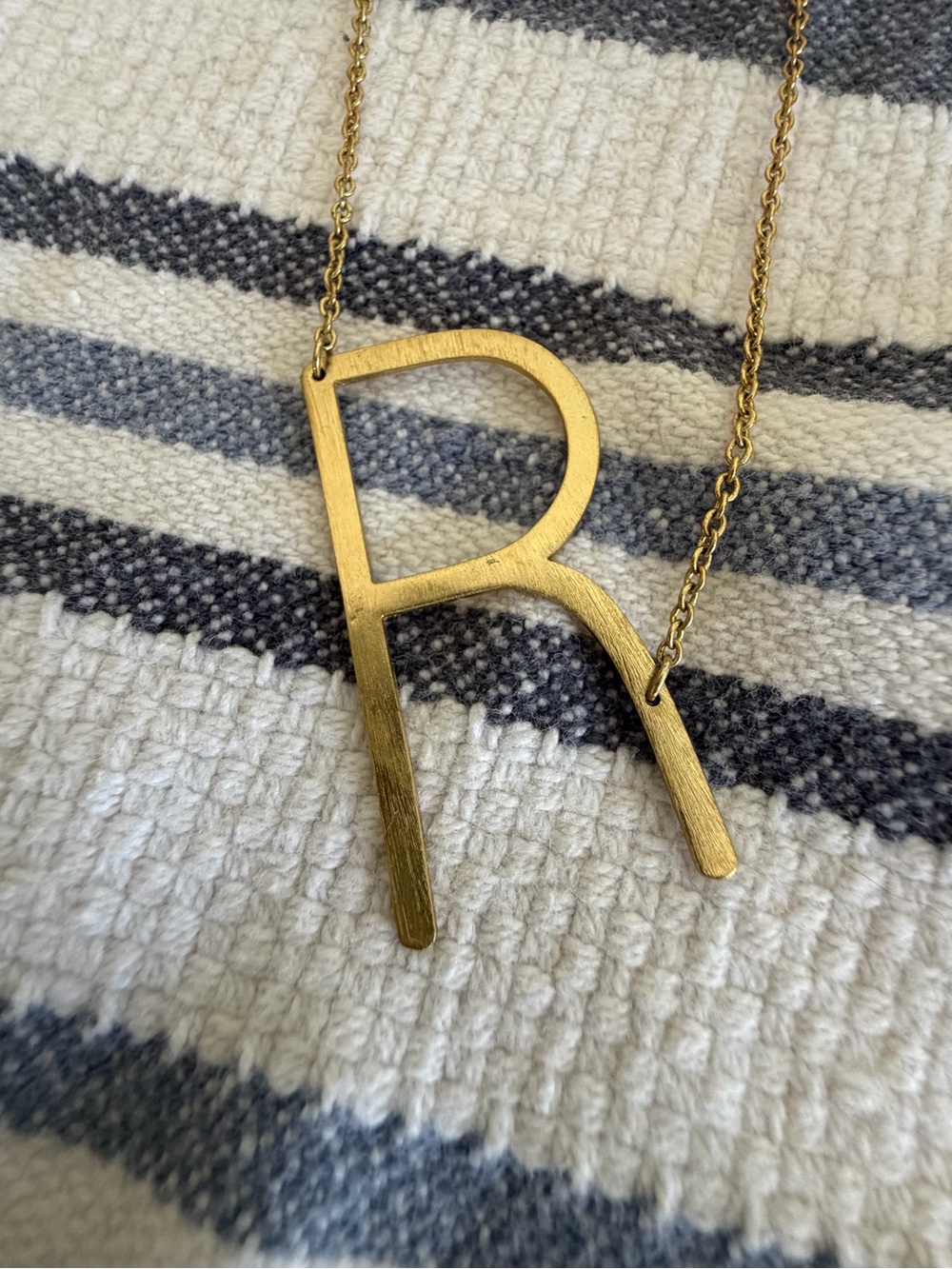 Two Monogram R necklaces Anthro - Picture 2 of 6